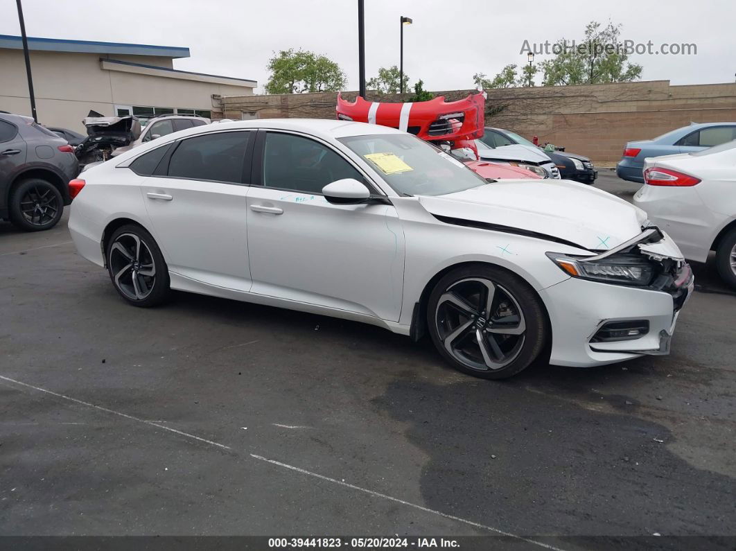 2018 Honda Accord Sport White vin: 1HGCV1F37JA122440