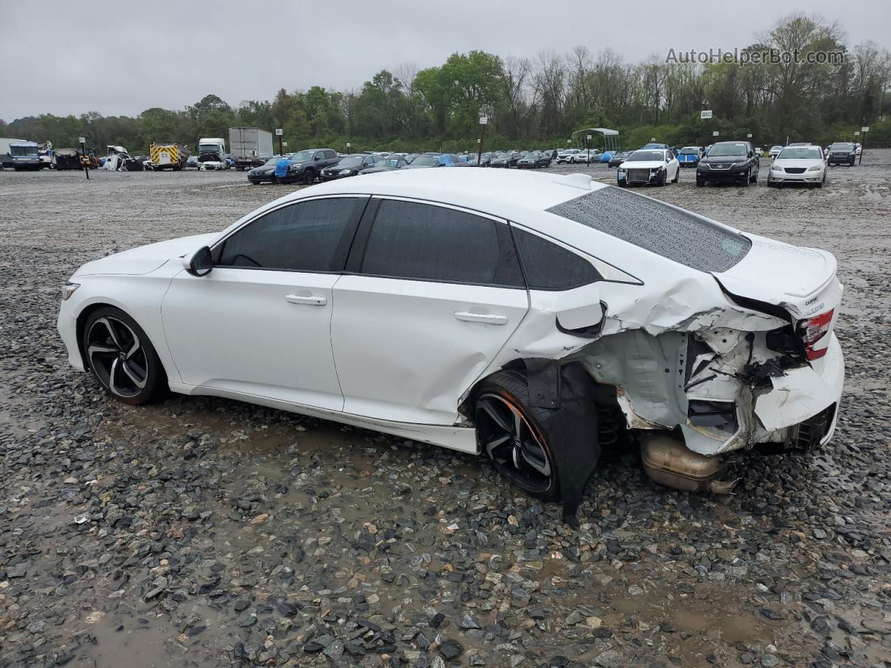 2018 Honda Accord Sport White vin: 1HGCV1F37JA129808