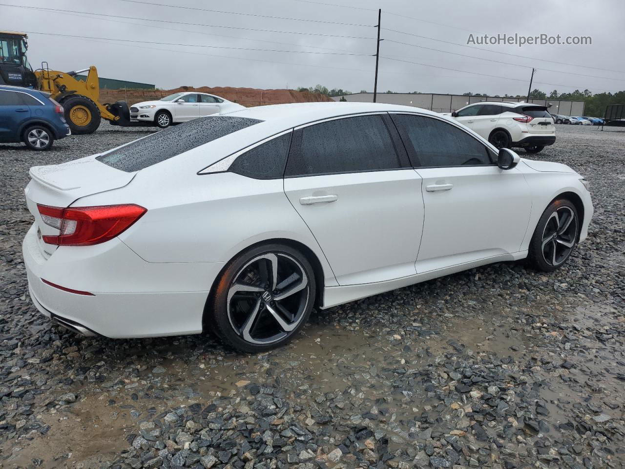 2018 Honda Accord Sport White vin: 1HGCV1F37JA129808