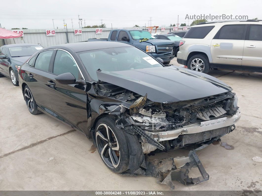 2018 Honda Accord Sport Black vin: 1HGCV1F37JA153834