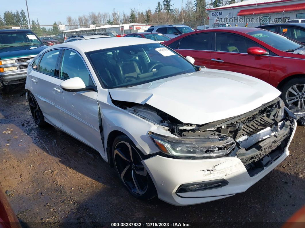 2018 Honda Accord Sport White vin: 1HGCV1F37JA174585