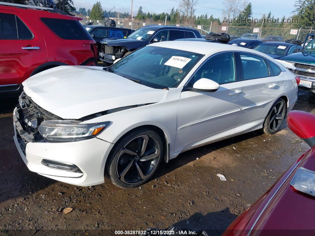 2018 Honda Accord Sport White vin: 1HGCV1F37JA174585