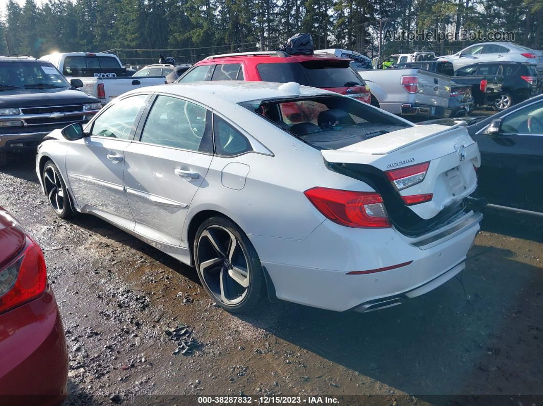 2018 Honda Accord Sport White vin: 1HGCV1F37JA174585