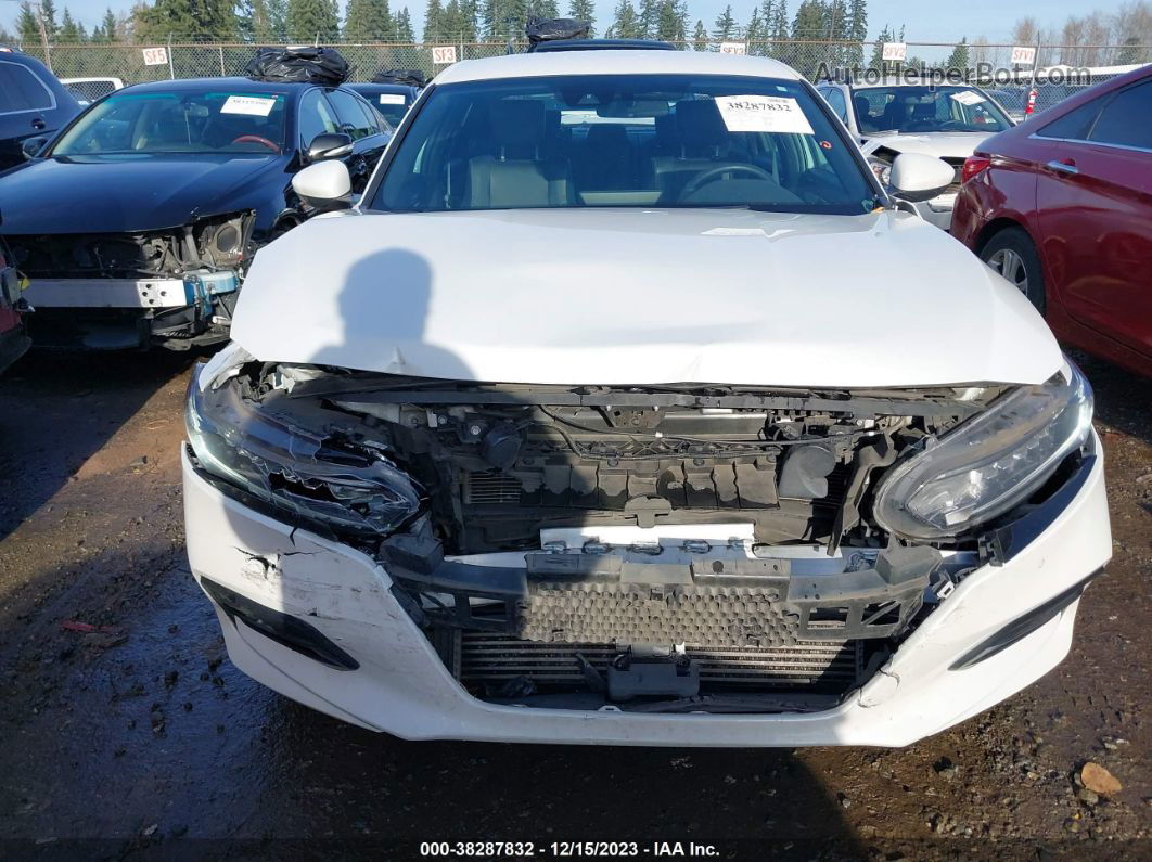 2018 Honda Accord Sport White vin: 1HGCV1F37JA174585