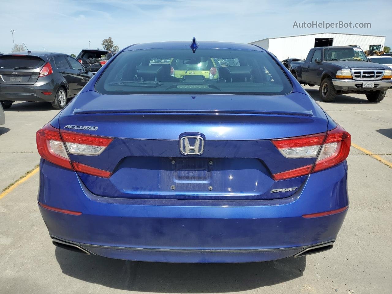 2018 Honda Accord Sport Blue vin: 1HGCV1F37JA175137