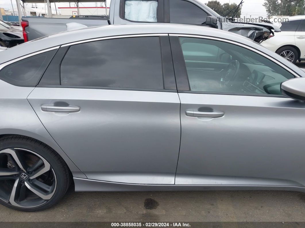 2018 Honda Accord Sport Silver vin: 1HGCV1F37JA191029