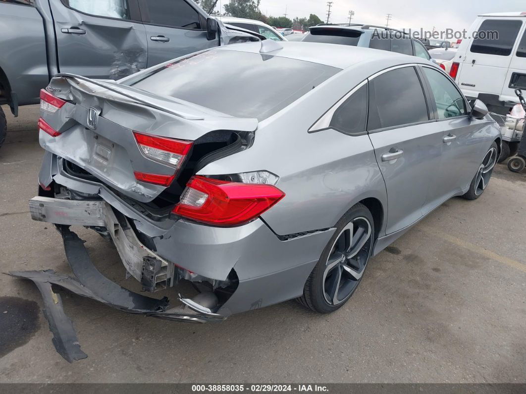 2018 Honda Accord Sport Silver vin: 1HGCV1F37JA191029