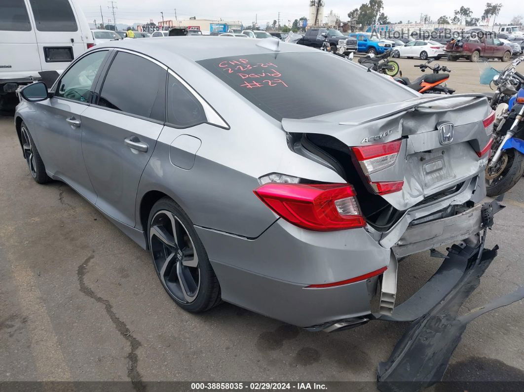 2018 Honda Accord Sport Silver vin: 1HGCV1F37JA191029