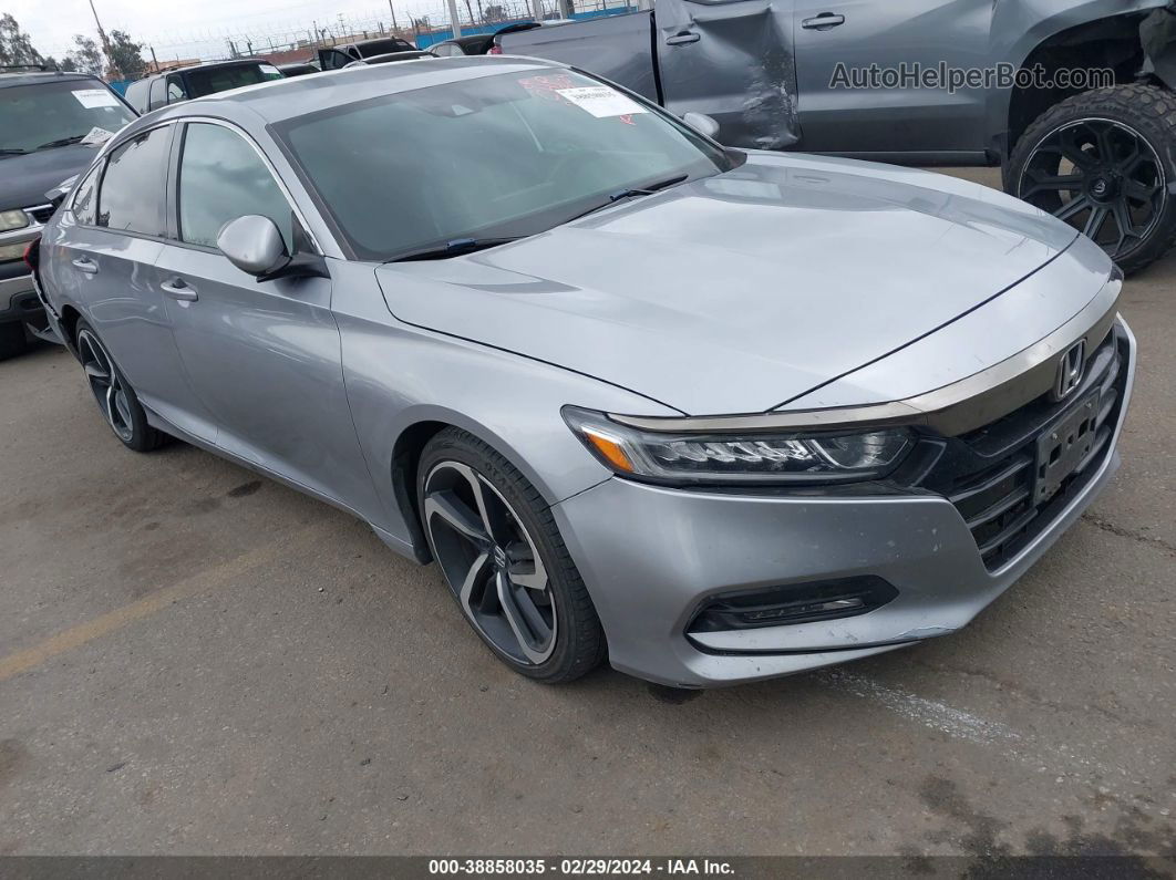 2018 Honda Accord Sport Silver vin: 1HGCV1F37JA191029