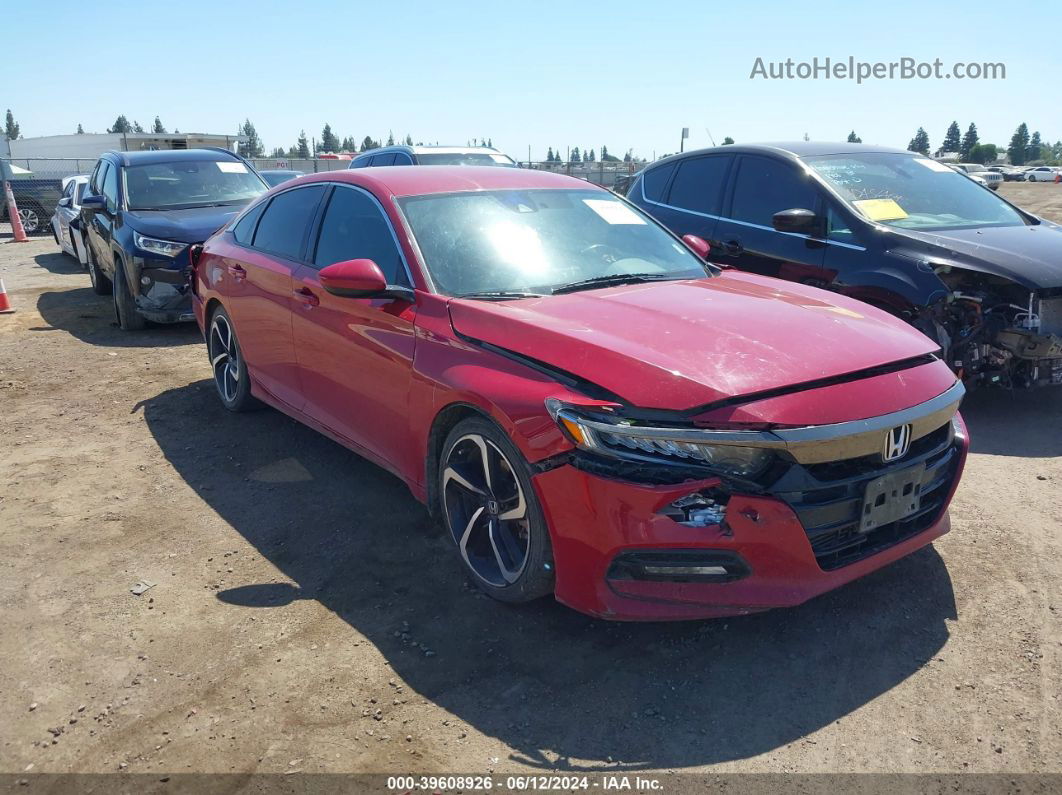 2018 Honda Accord Sport Red vin: 1HGCV1F37JA247048