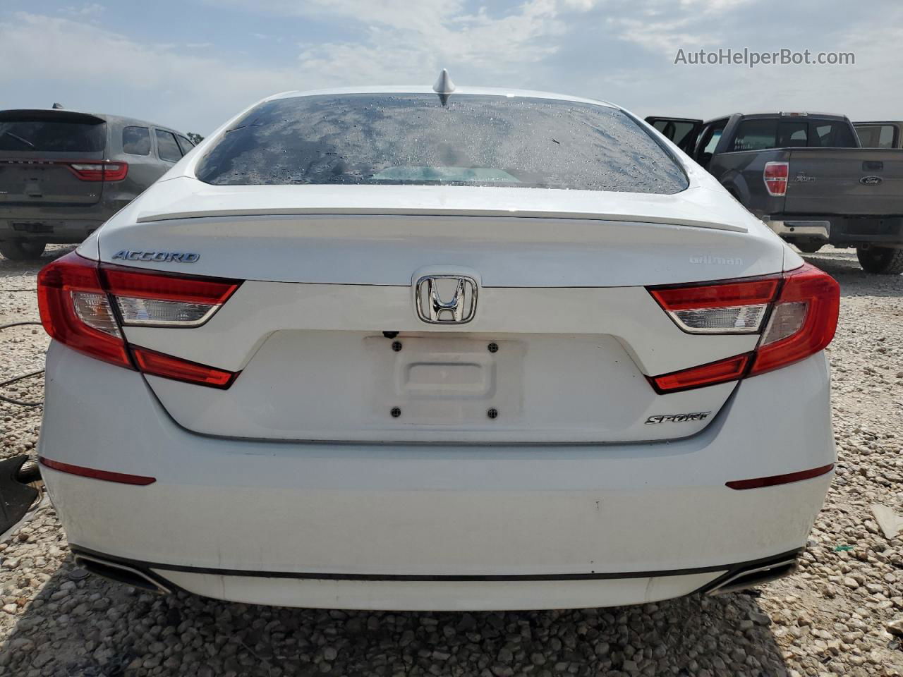 2018 Honda Accord Sport White vin: 1HGCV1F37JA255621