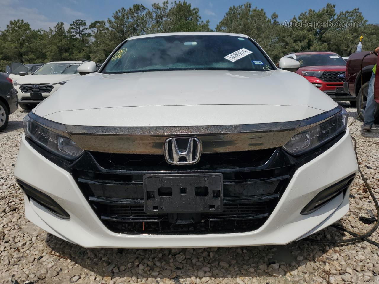 2018 Honda Accord Sport White vin: 1HGCV1F37JA255621