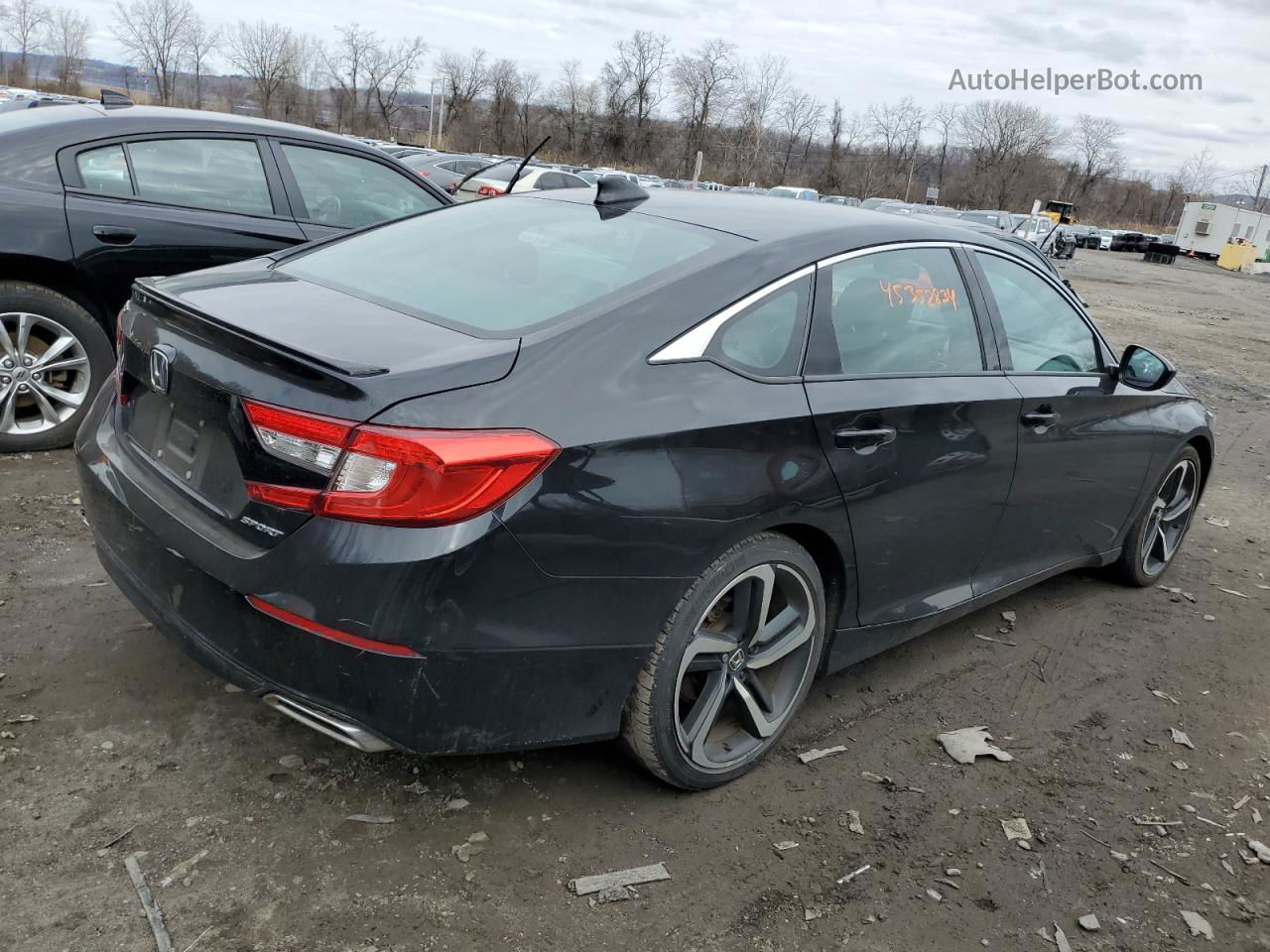 2018 Honda Accord Sport Черный vin: 1HGCV1F37JA268823