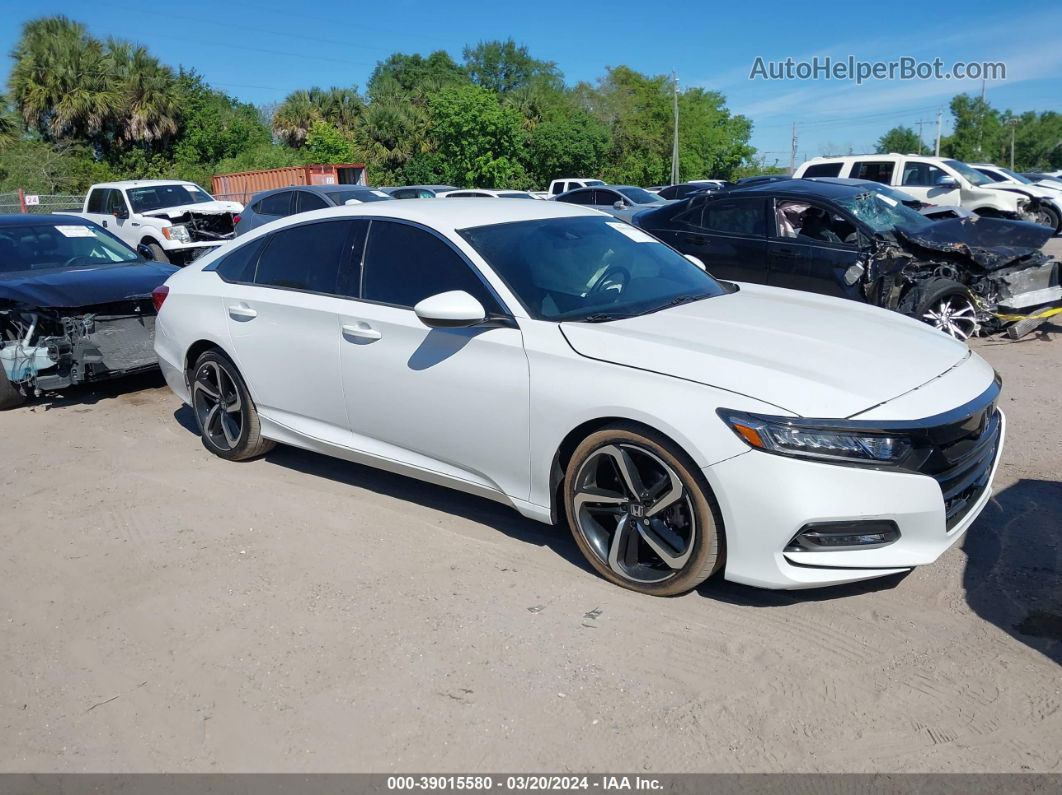 2019 Honda Accord Sport White vin: 1HGCV1F37KA057249