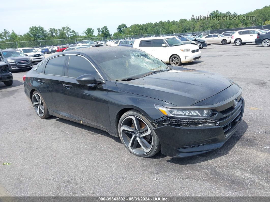 2019 Honda Accord Sport Черный vin: 1HGCV1F37KA057509