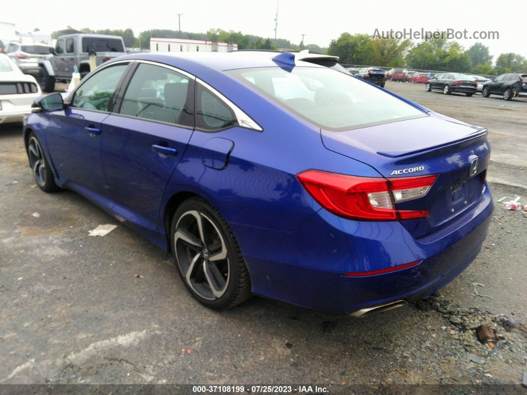 2019 Honda Accord Sedan Sport 1.5t Blue vin: 1HGCV1F37KA083172