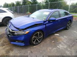 2019 Honda Accord Sedan Sport 1.5t Blue vin: 1HGCV1F37KA083172