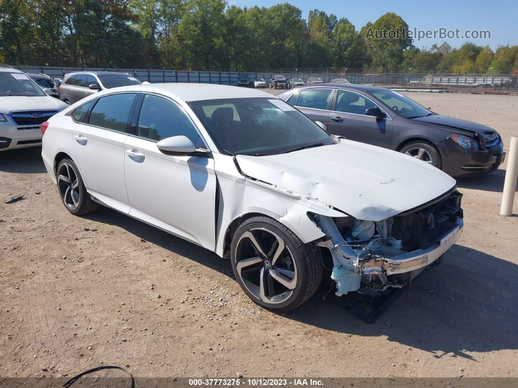 2019 Honda Accord Sedan Sport 1.5t White vin: 1HGCV1F37KA089361