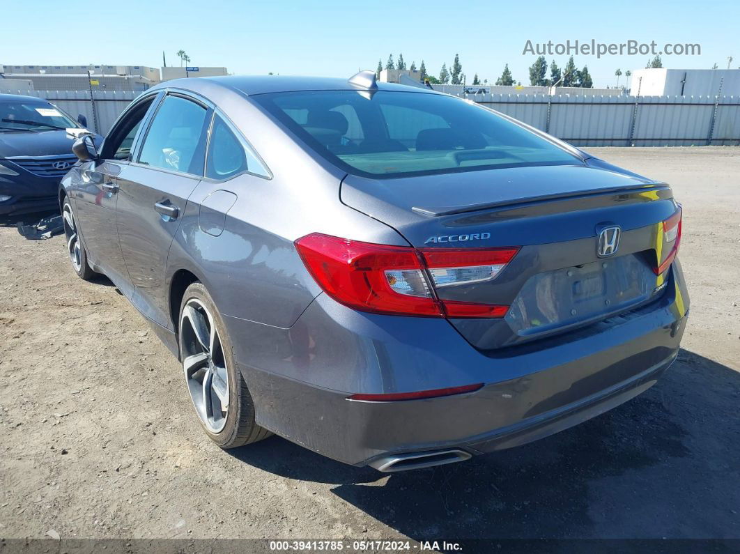 2019 Honda Accord Sport Gray vin: 1HGCV1F37KA099341