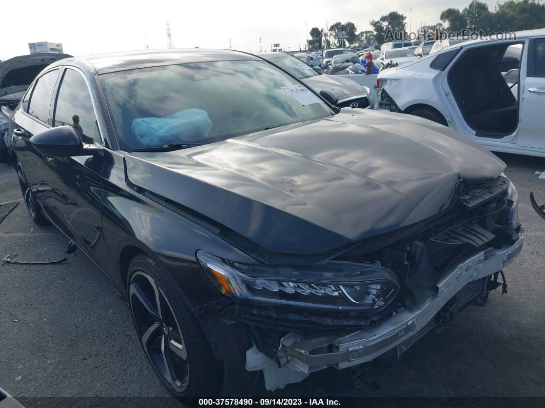 2019 Honda Accord Sedan Sport 1.5t Black vin: 1HGCV1F37KA104960