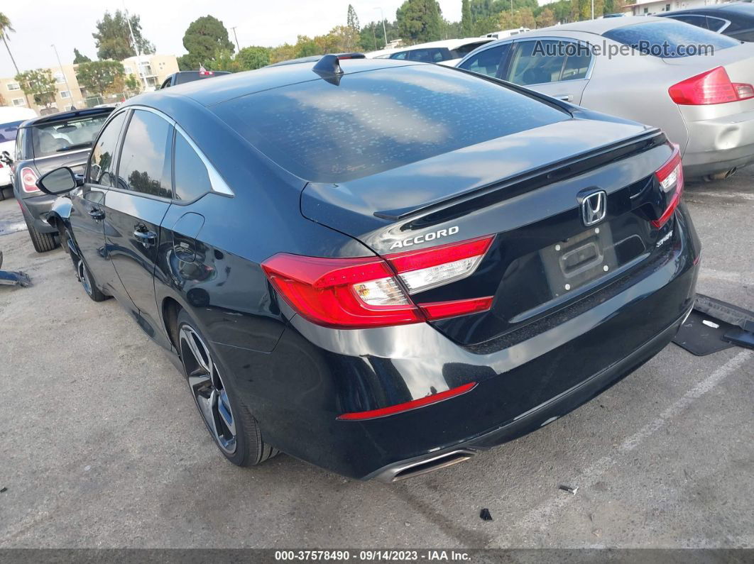 2019 Honda Accord Sedan Sport 1.5t Black vin: 1HGCV1F37KA104960