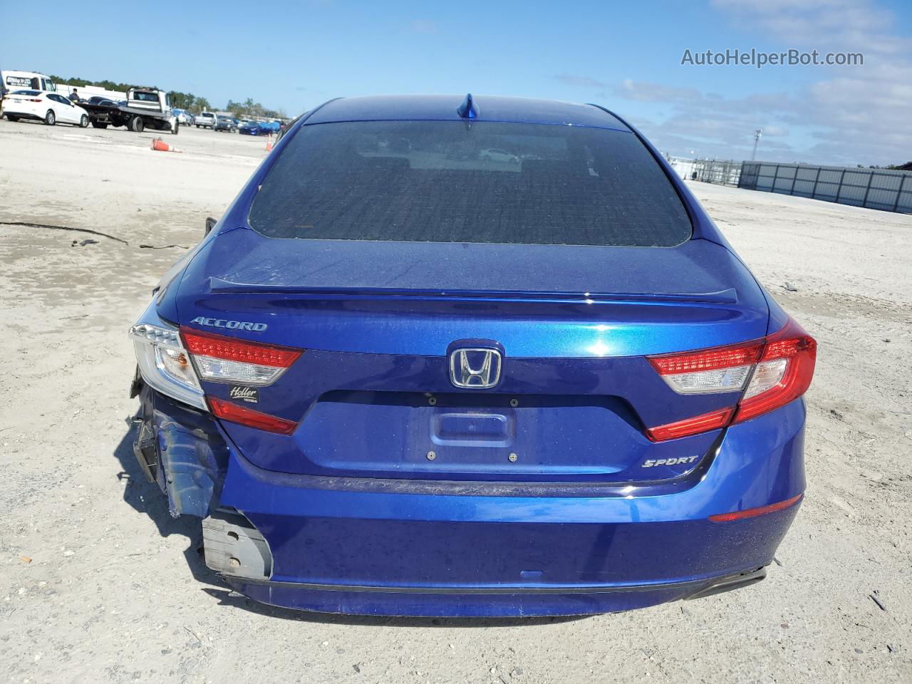 2019 Honda Accord Sport Blue vin: 1HGCV1F37KA105655