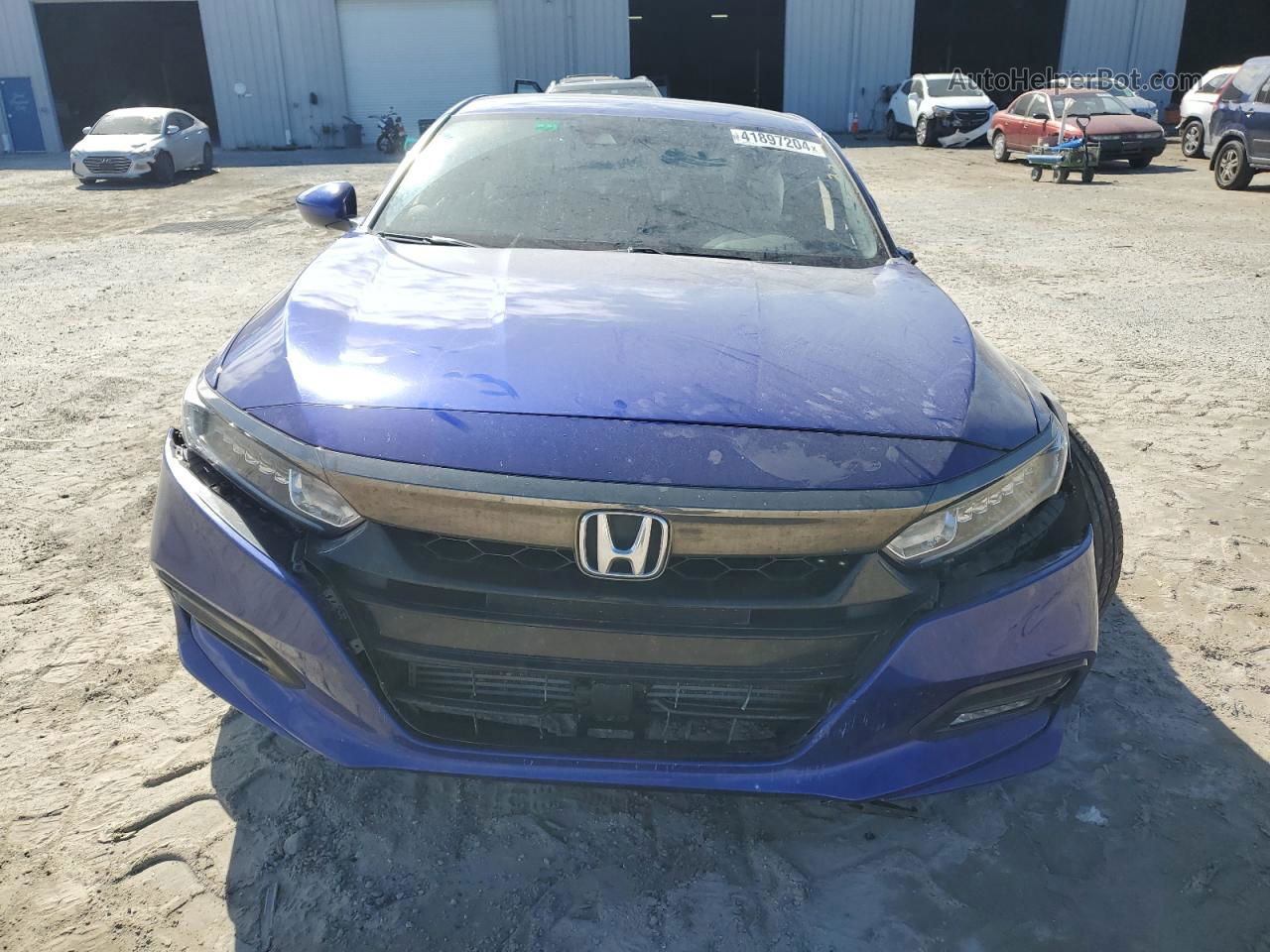 2019 Honda Accord Sport Blue vin: 1HGCV1F37KA105655