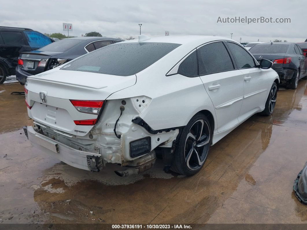 2019 Honda Accord Sport White vin: 1HGCV1F37KA120267