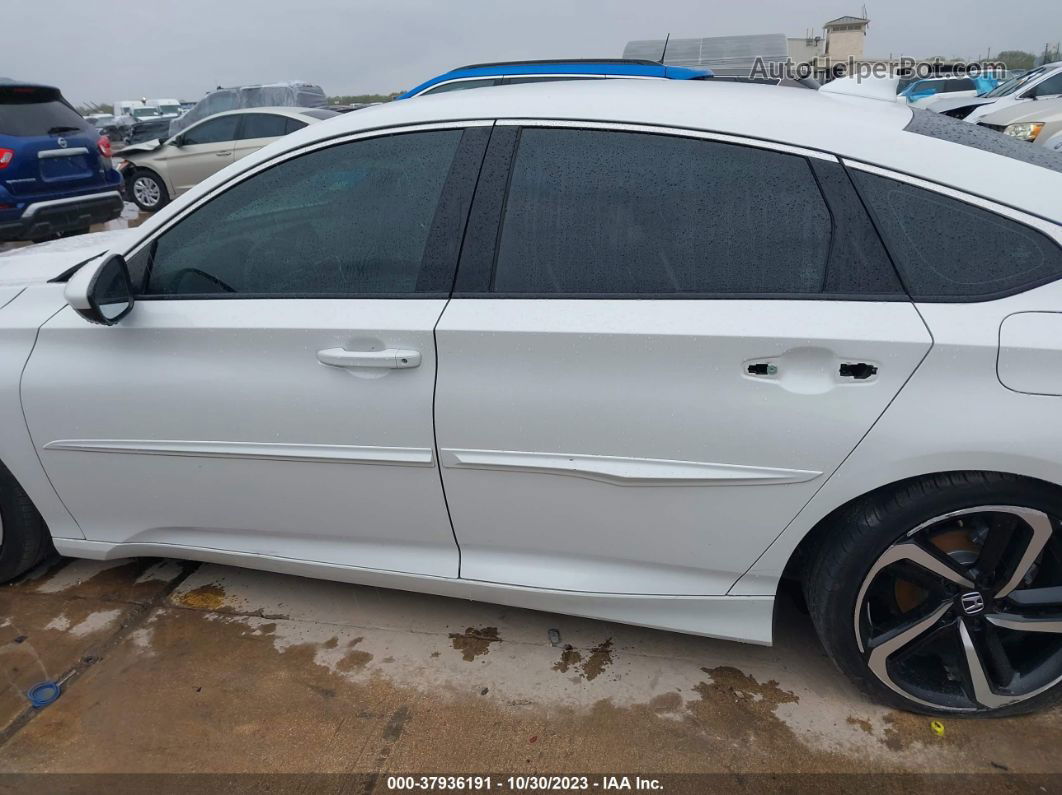 2019 Honda Accord Sport White vin: 1HGCV1F37KA120267