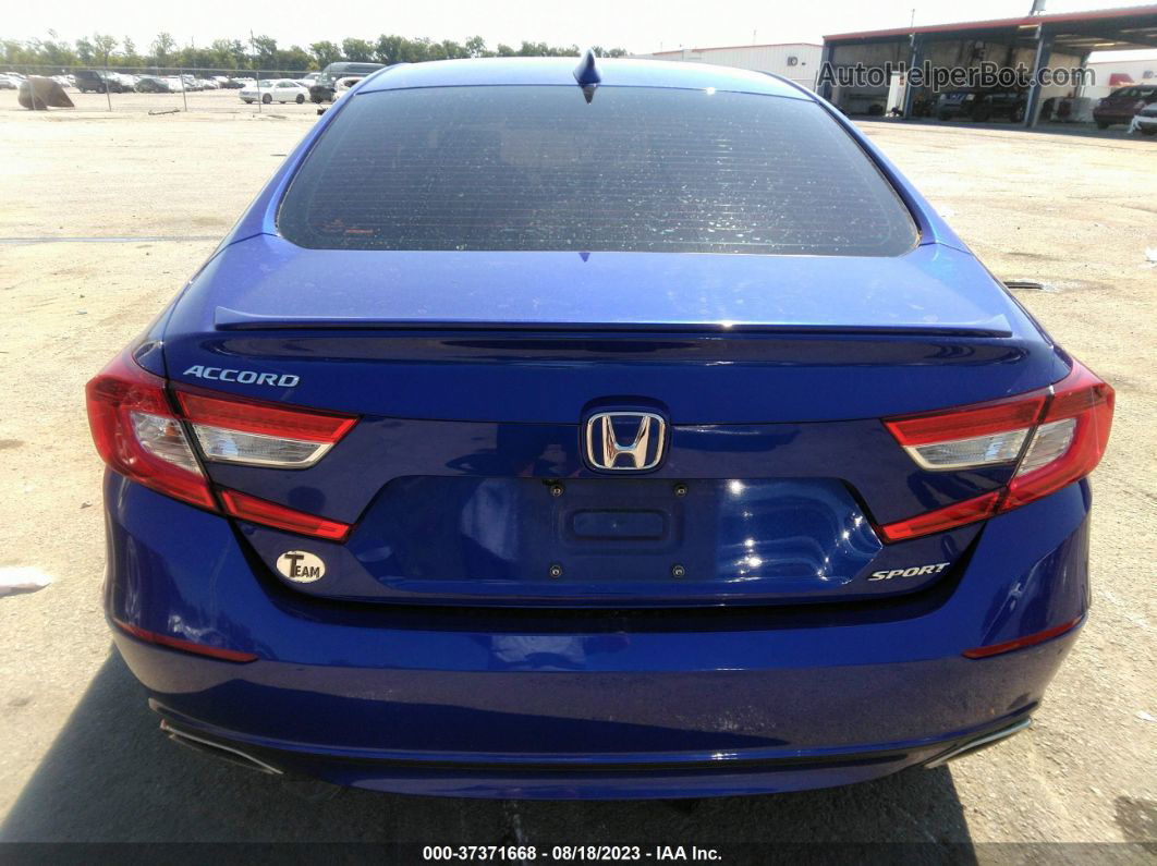 2019 Honda Accord Sedan Sport 1.5t Blue vin: 1HGCV1F37KA140356