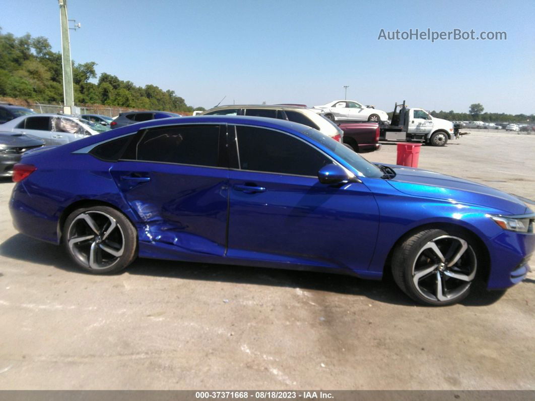 2019 Honda Accord Sedan Sport 1.5t Blue vin: 1HGCV1F37KA140356