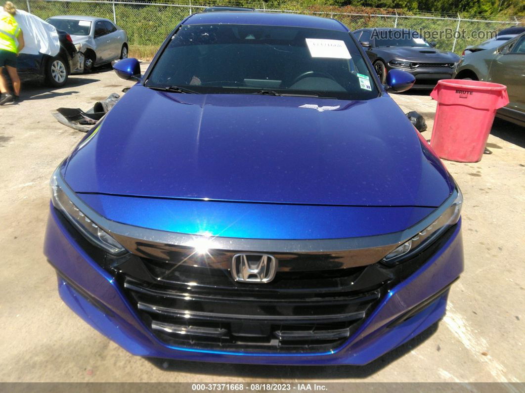 2019 Honda Accord Sedan Sport 1.5t Blue vin: 1HGCV1F37KA140356