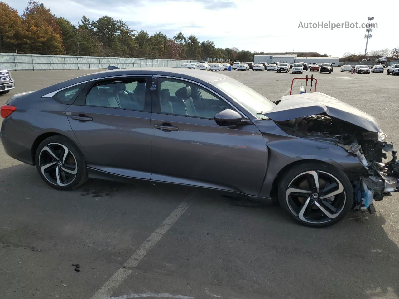 2019 Honda Accord Sport Gray vin: 1HGCV1F37KA148859