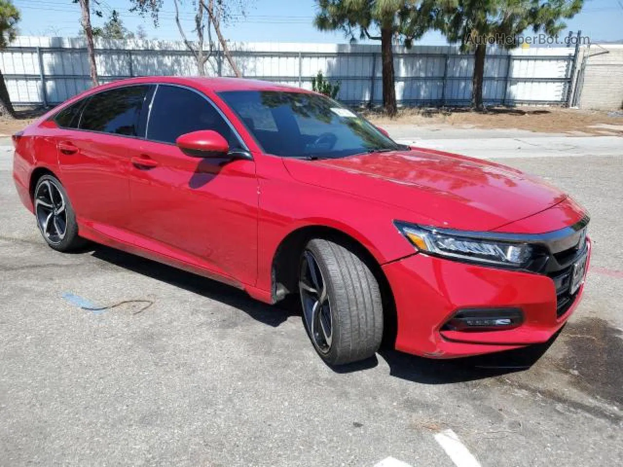 2019 Honda Accord Sport Красный vin: 1HGCV1F37KA151969