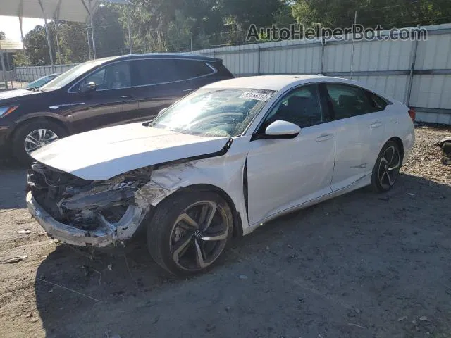 2019 Honda Accord Sport White vin: 1HGCV1F37KA152717