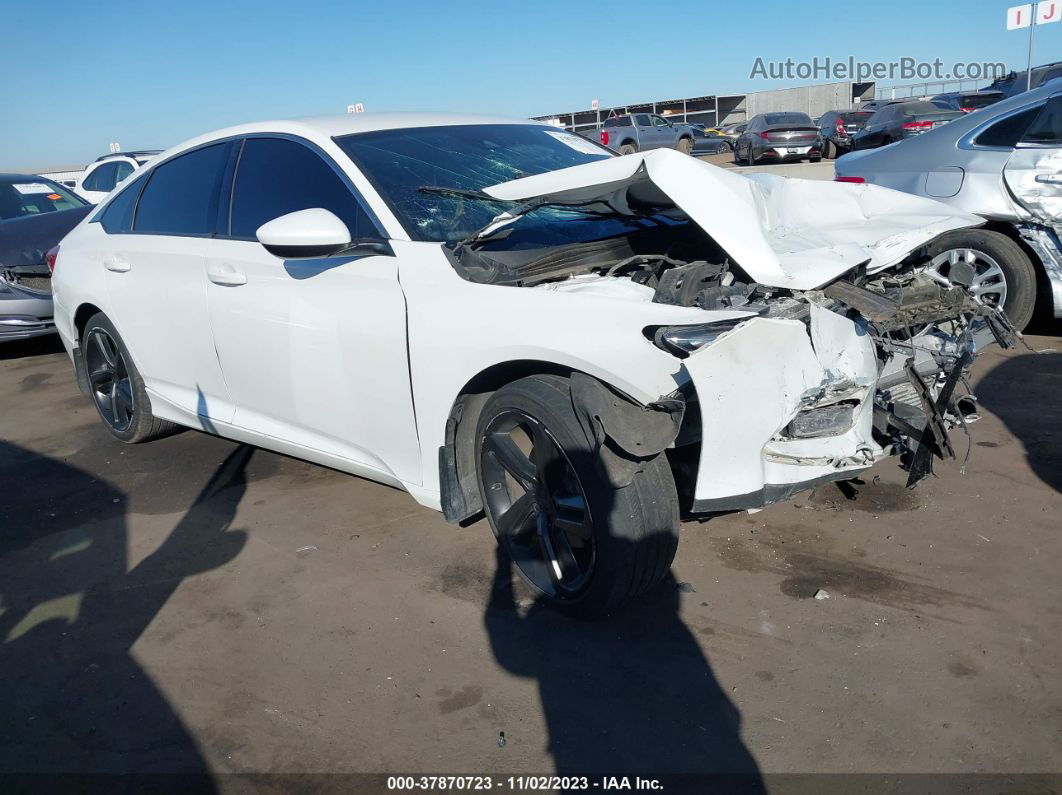 2018 Honda Accord Sport White vin: 1HGCV1F38JA102438