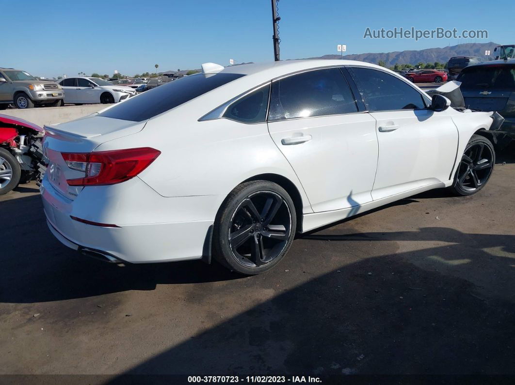 2018 Honda Accord Sport White vin: 1HGCV1F38JA102438