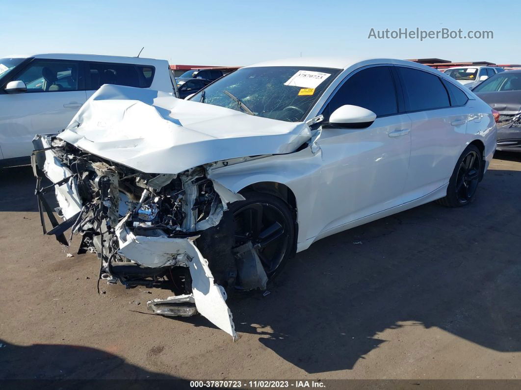 2018 Honda Accord Sport White vin: 1HGCV1F38JA102438