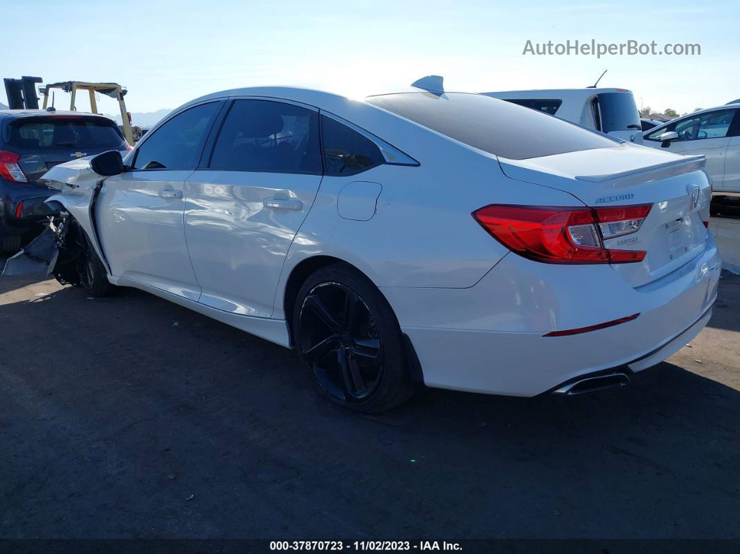 2018 Honda Accord Sport White vin: 1HGCV1F38JA102438