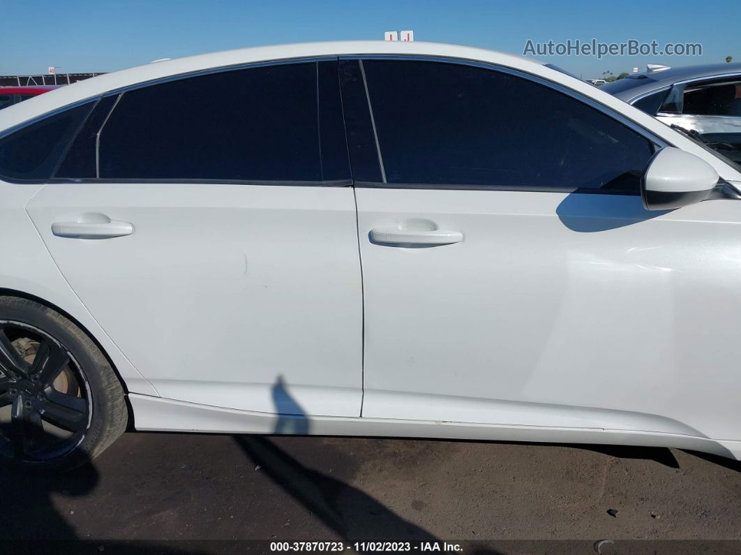 2018 Honda Accord Sport White vin: 1HGCV1F38JA102438