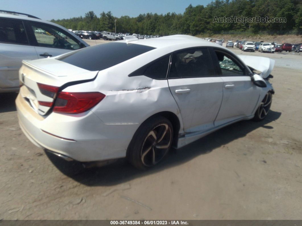 2018 Honda Accord Sedan Sport 1.5t White vin: 1HGCV1F38JA103878