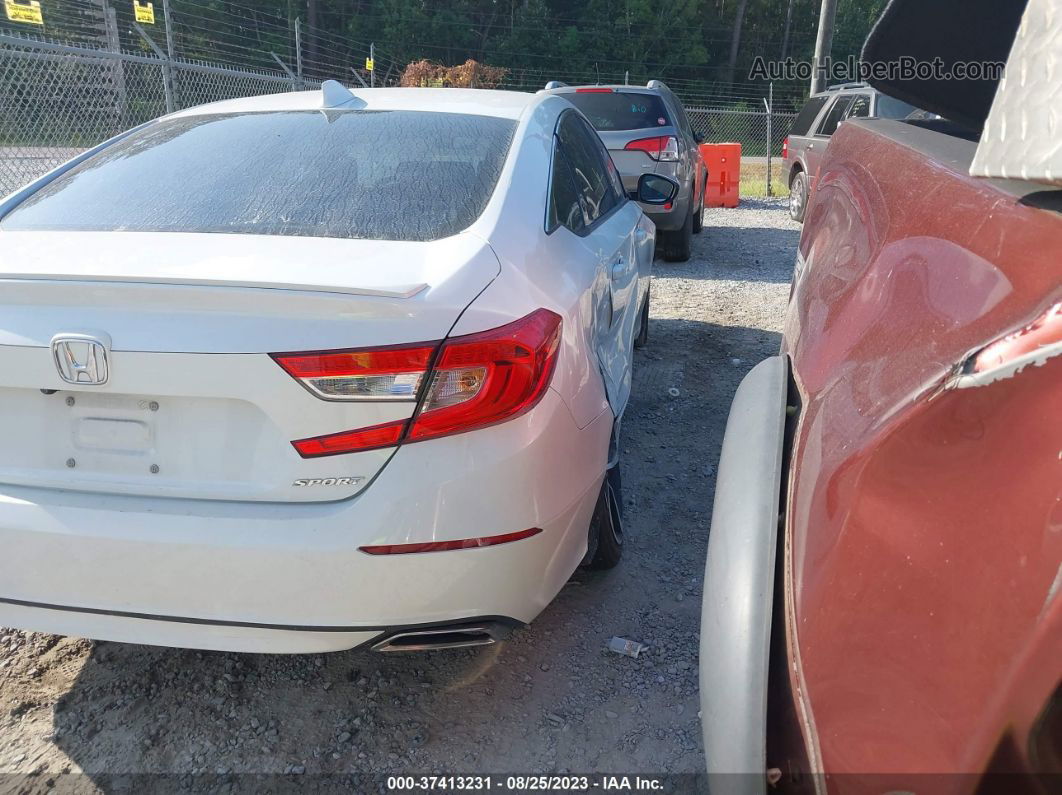 2018 Honda Accord Sport White vin: 1HGCV1F38JA115335