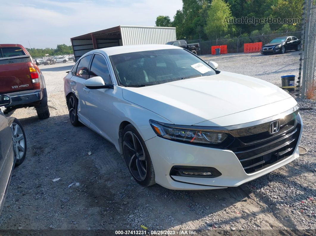 2018 Honda Accord Sport White vin: 1HGCV1F38JA115335