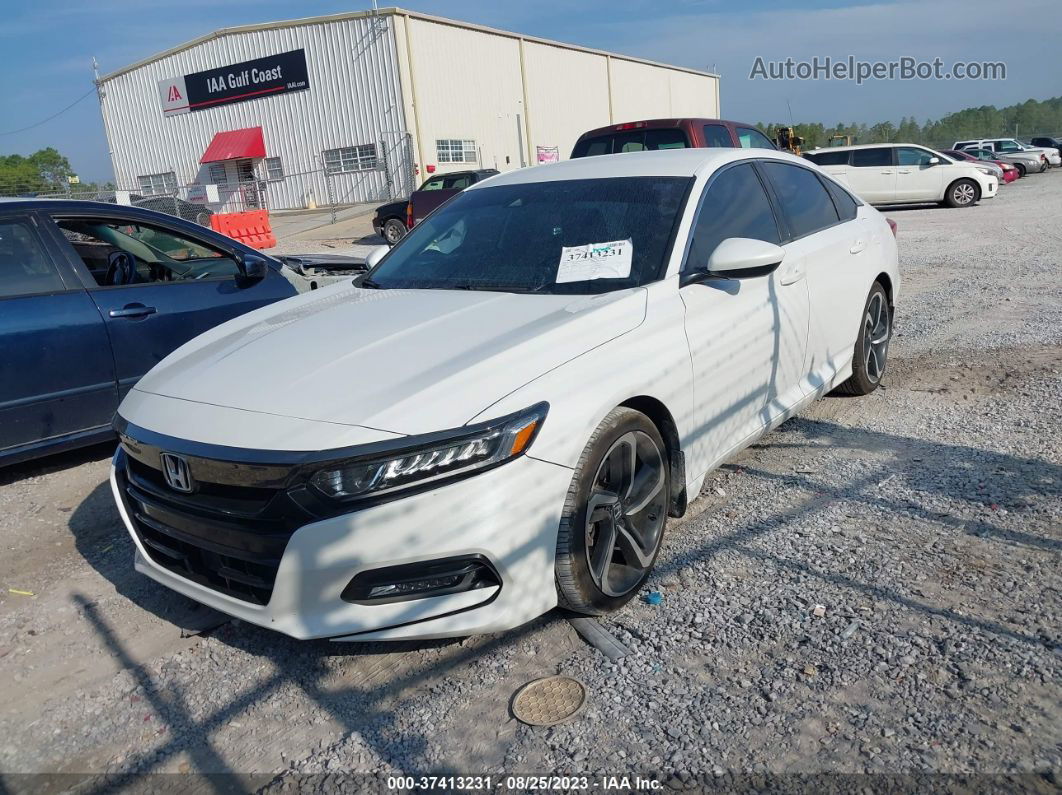 2018 Honda Accord Sport White vin: 1HGCV1F38JA115335