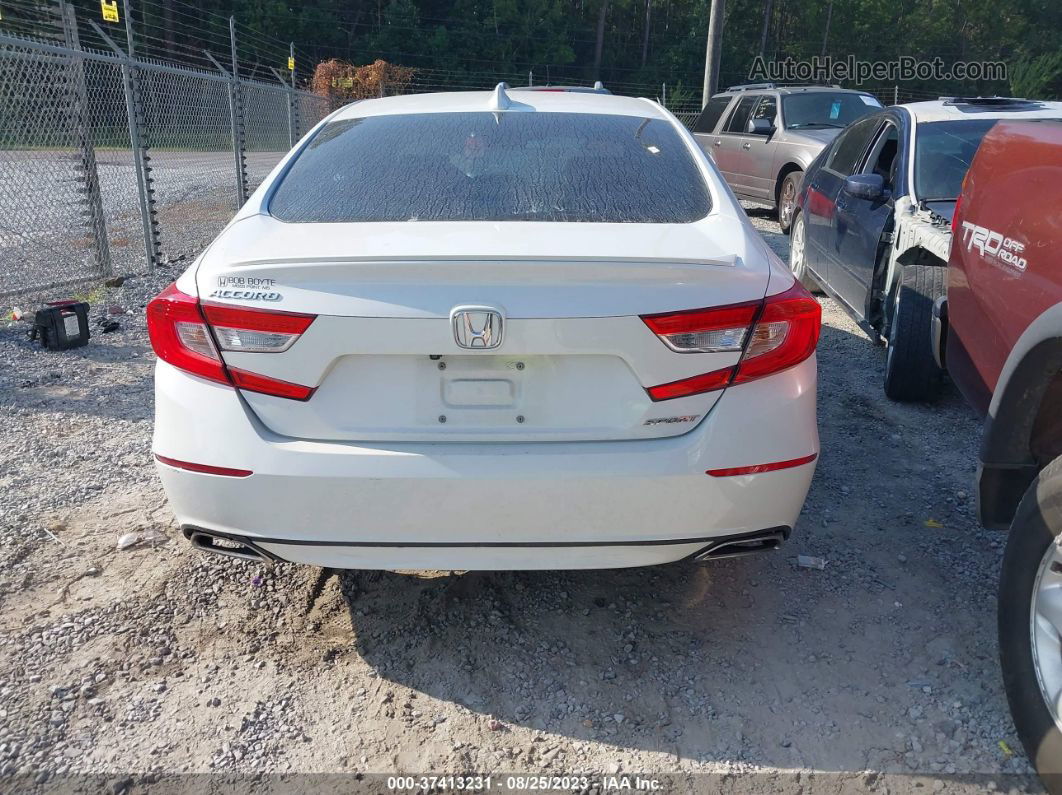 2018 Honda Accord Sport White vin: 1HGCV1F38JA115335