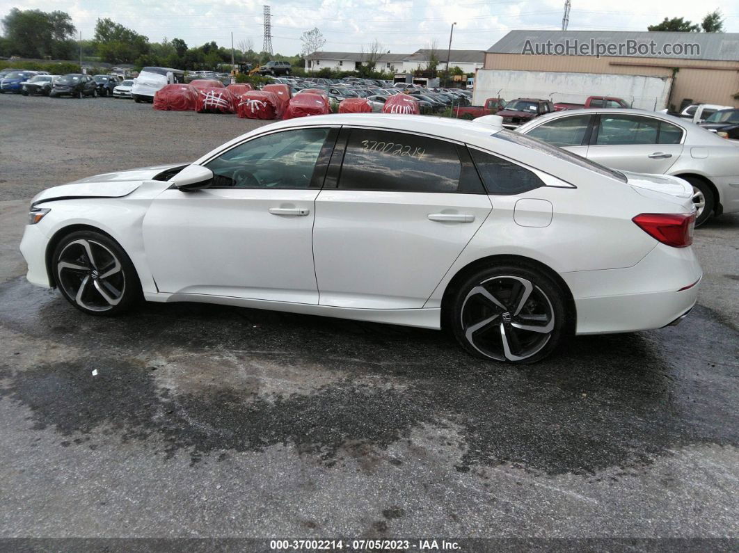 2018 Honda Accord Sedan Sport 1.5t White vin: 1HGCV1F38JA164146