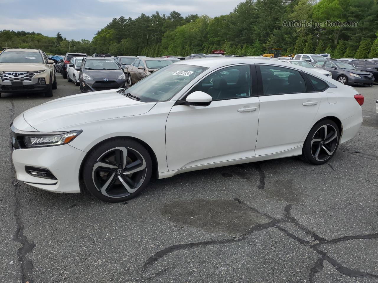 2018 Honda Accord Sport White vin: 1HGCV1F38JA171971