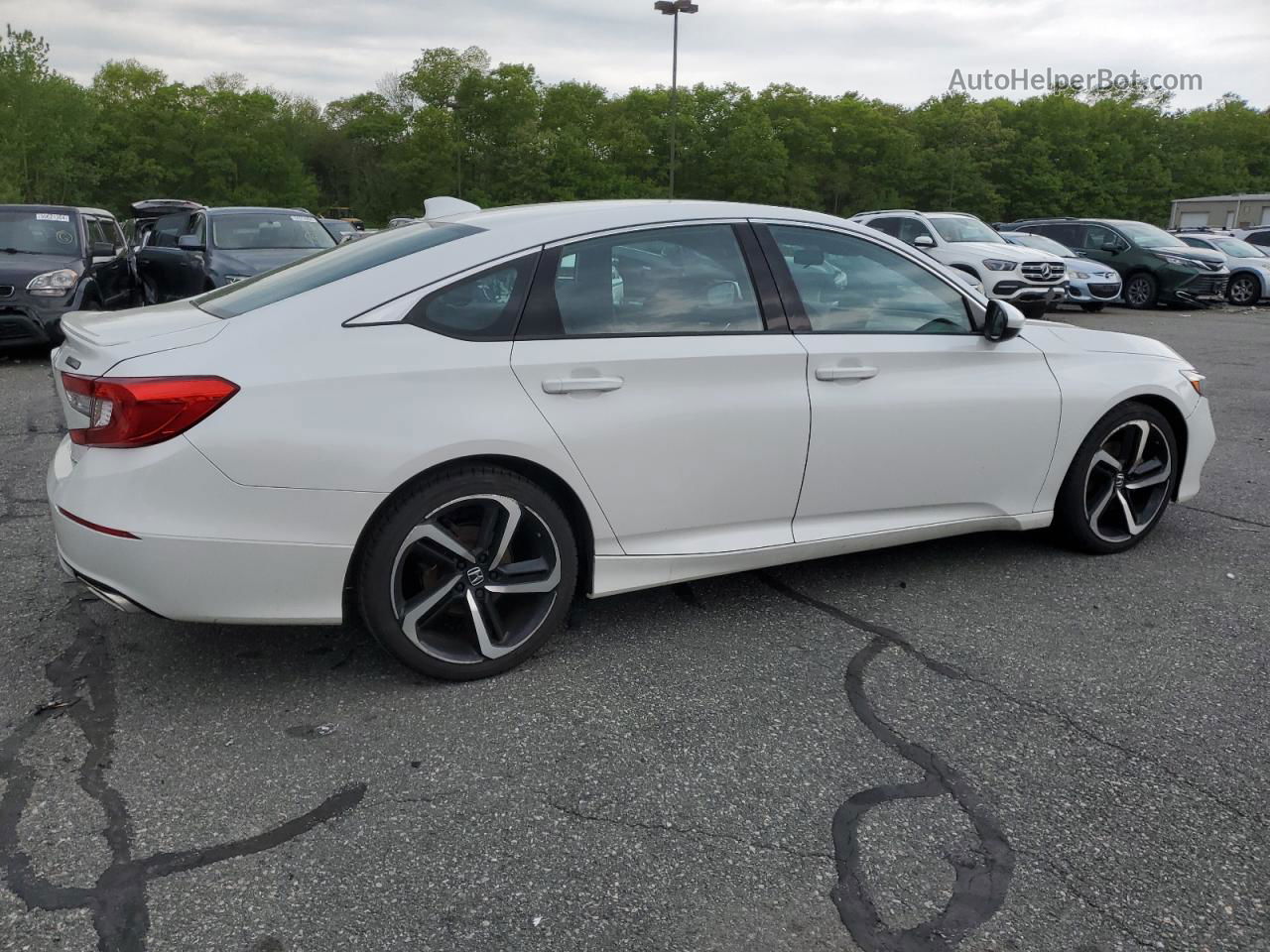 2018 Honda Accord Sport White vin: 1HGCV1F38JA171971