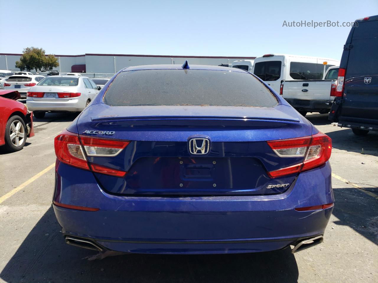 2018 Honda Accord Sport Синий vin: 1HGCV1F38JA253361