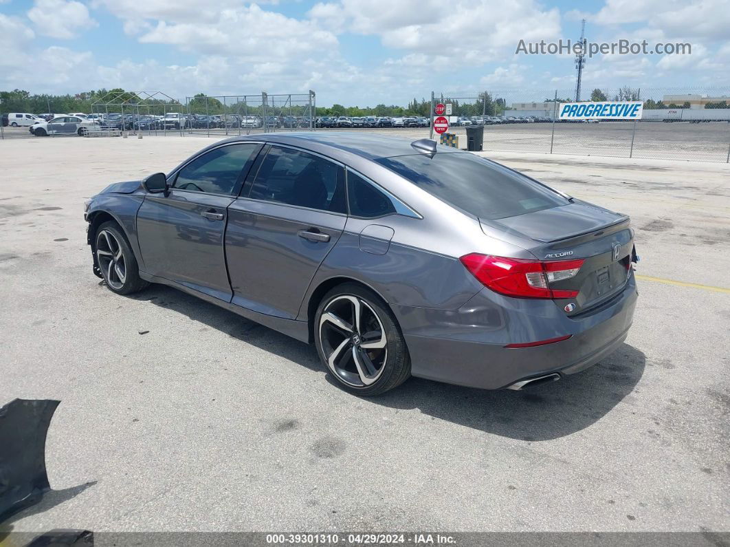 2018 Honda Accord Sport Gray vin: 1HGCV1F38JA258642